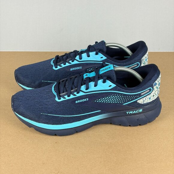 Brooks Trace Hero Nurse Doctor Athletic Running Shoes Mens 11.5 Blue Breathable